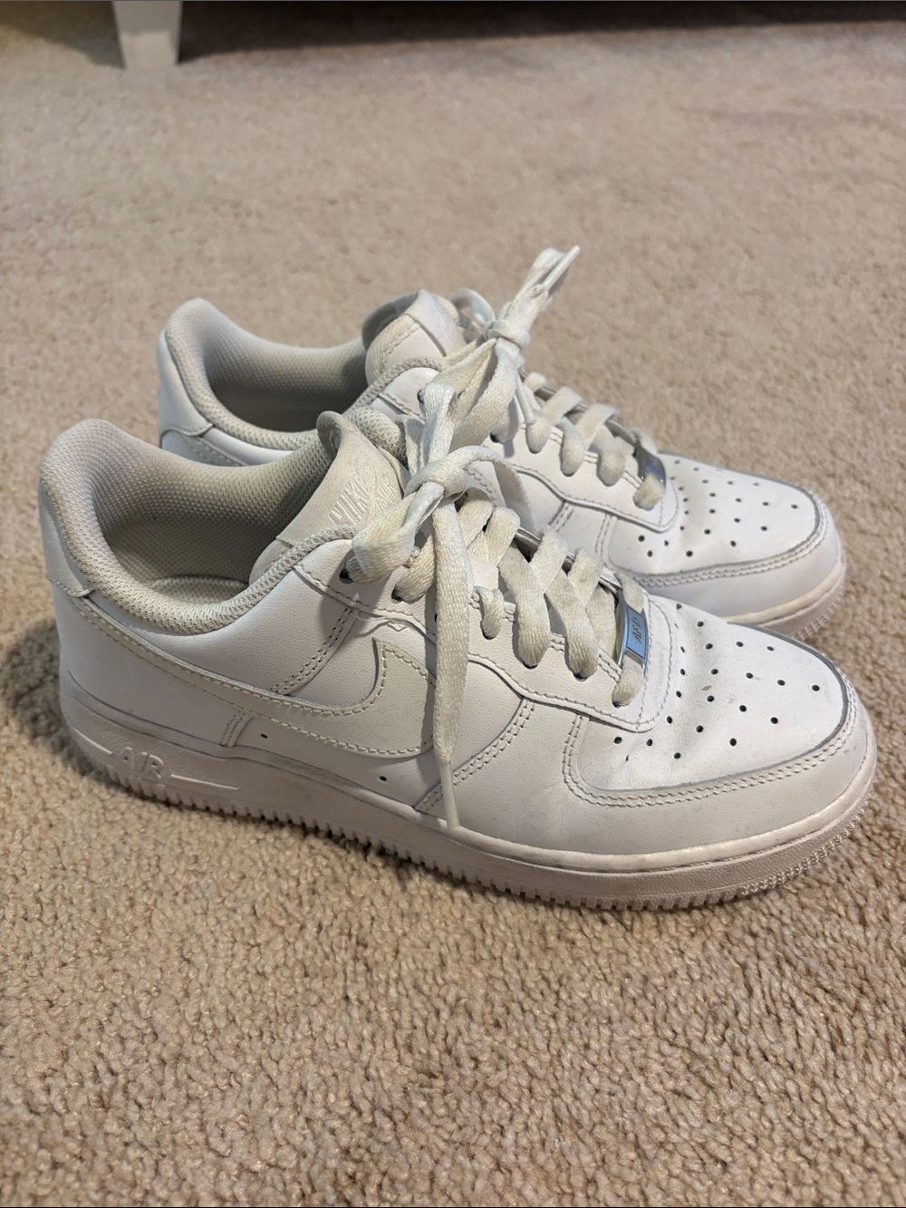 Nike White Low-Top Leather Sneakers